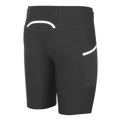Sorte mænds short tights, perfekte til lange løbeture og træning.