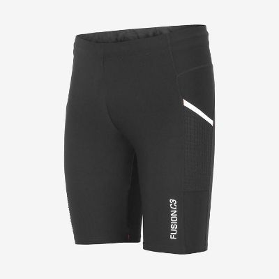 Fusion C3 Kort Tight Black  klassiske allround korte tights til både mænd og kvinder