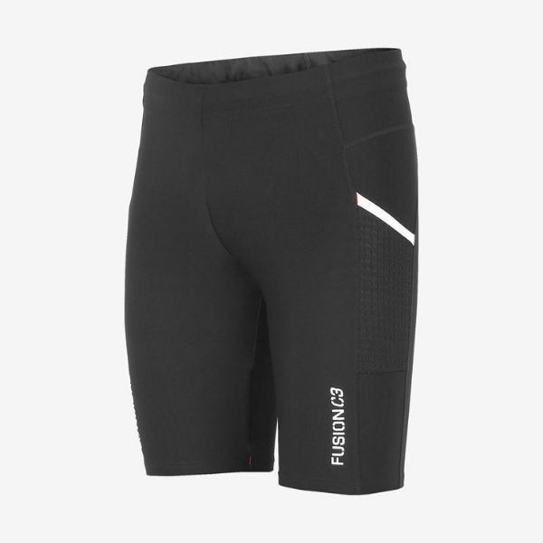 Fusion C3 Kort Tight Black  klassiske allround korte tights til både mænd og kvinder