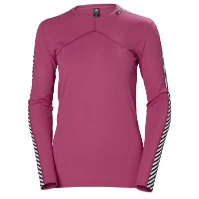 Helly Hansen Lifa Crew Skiundertröja Stripe W Dragon Fruit