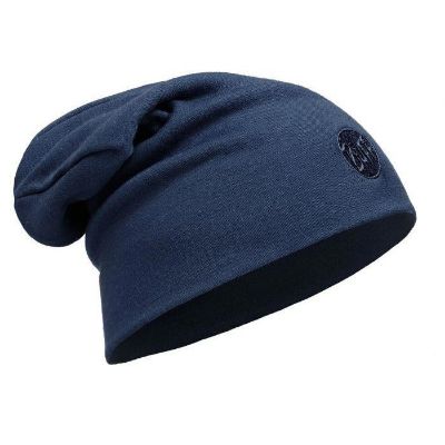 Buff Tungt Tygloshatt i Merinoull - outlet Navy