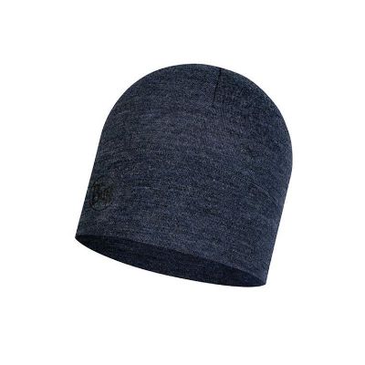 Buff Mellantjock Merinoull Hatt Dark Blue