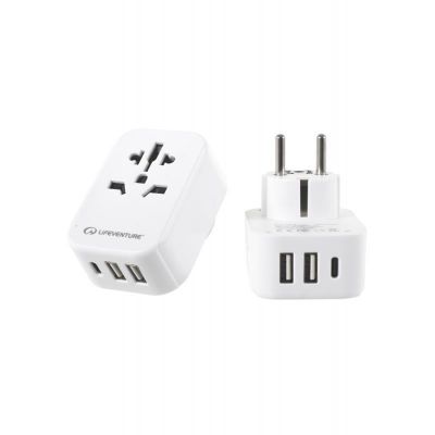 Lifeventure World to Europe Travel Adaptor med USB