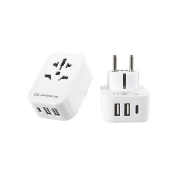 Lifeventure World to Europe Travel Adaptor med USB