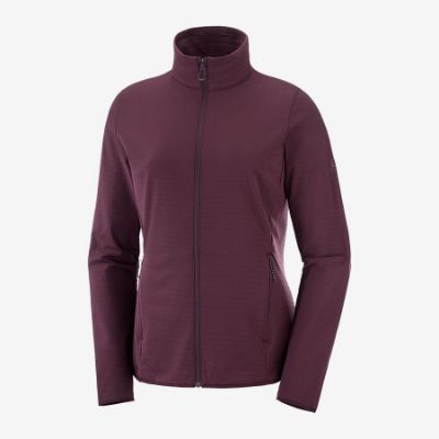 Salomon Outrack Full Zip Fleece W Wine