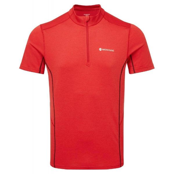 Montane Dart Zip T-Shirt Alpine Red