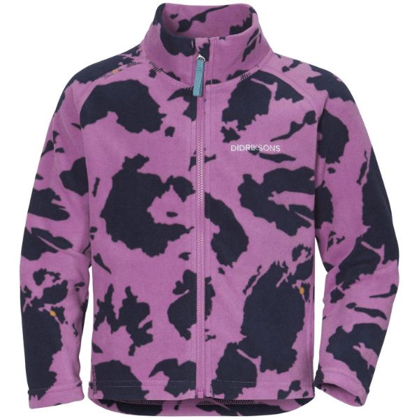 Didriksons Monte Printed Kids FullZip Q4 OUTLET 991/Radiant Purple I
