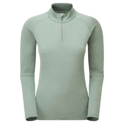 Montane F DART ZIP NECK Pale Sage