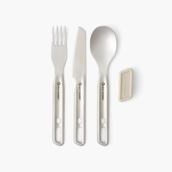 Sea to Summit Detour Stainless Steel Cutlery Set - [1P] [3 Piece]  - Steel