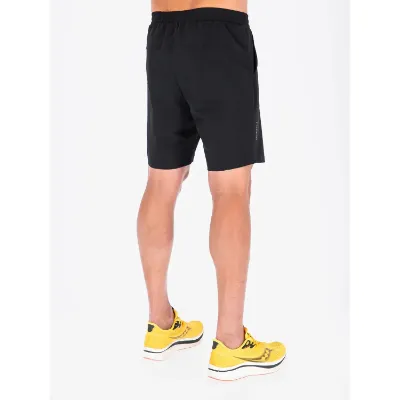 Fusion C3 Run Shorts Unisex - En elegant sort shorts ligger fladt med reflekslogo på højre lår. Velegnet til både mænd og kvinder til løb, styrketræning og fitness.