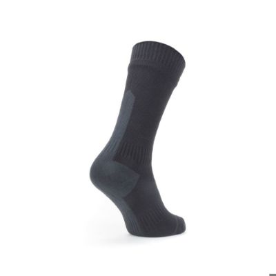 Sealskinz Briston wp all wt. mid sock w. hydrostop - Black/Grey