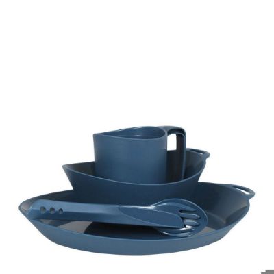 Lifeventure Ellipse 4-piece set - kfs / bowl / plate - Navy