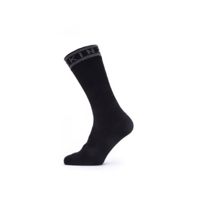 Sealskinz Scoulton wp warm wt. mid sock w. hydrost - Black/Grey