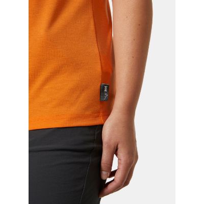 Helly Hansen Women's Skog Recycled Graphic T-Shirt i orange med orange print på fronten
