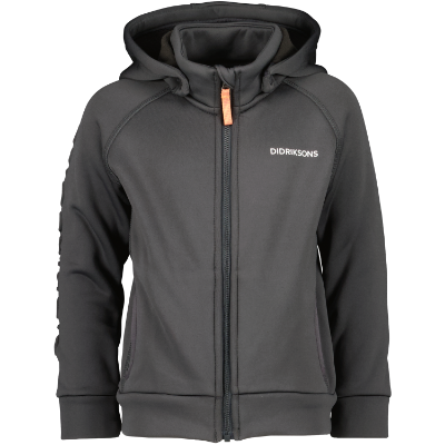 Didriksons Corin kids fullzip 7 - Coal Black