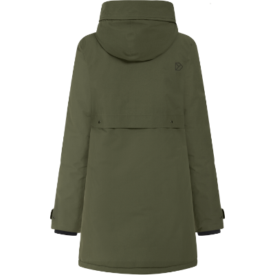 Didriksons Helle Parka til kvinder i et stilfuldt, vandtæt design med justerbar hætte, elastiske manchetter og flere praktiske lommer. Parkaen har en feminin pasform og holder dig varm og tør fra efterår til vinter, perfekt til både byliv og udendørs aktiviteter.