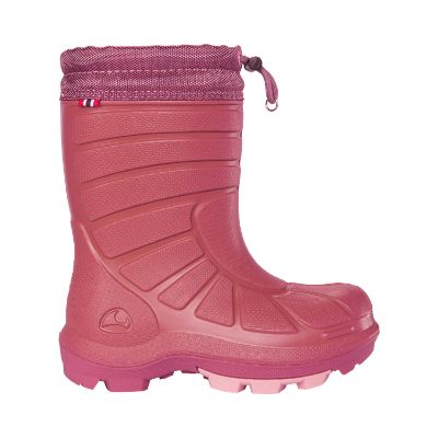 Viking Extreme Kids Thermo Boots i pink – lette, vandtætte og isolerede børnestøvler med uldfor og snelås, designet til vinterbrug ned til -20 °C.