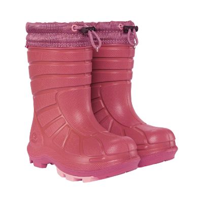 Viking Extreme Kids Thermo Boots i pink – lette, vandtætte og isolerede børnestøvler med uldfor og snelås, designet til vinterbrug ned til -20 °C.