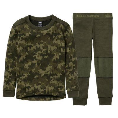 Lifa Merino Graphic Kids i farven Utility Green Camo