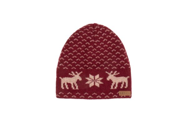 Sätila of Sweden Reindeer Beanie i farven Dark Red