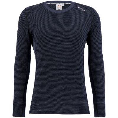 Ulvang Rav 100% round neck ms - Black/ Granite