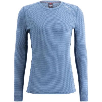 Ulvang Rav 100% round neck ms - Indian Teal/Smoke Blue