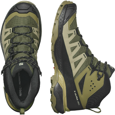 Salomon X Ultra 360 Mid GTX i farven Olive Night / Slate Green