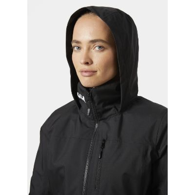 Women’s Crew Hooded Midlayer Sailing Jacket 2.0 i farven Black